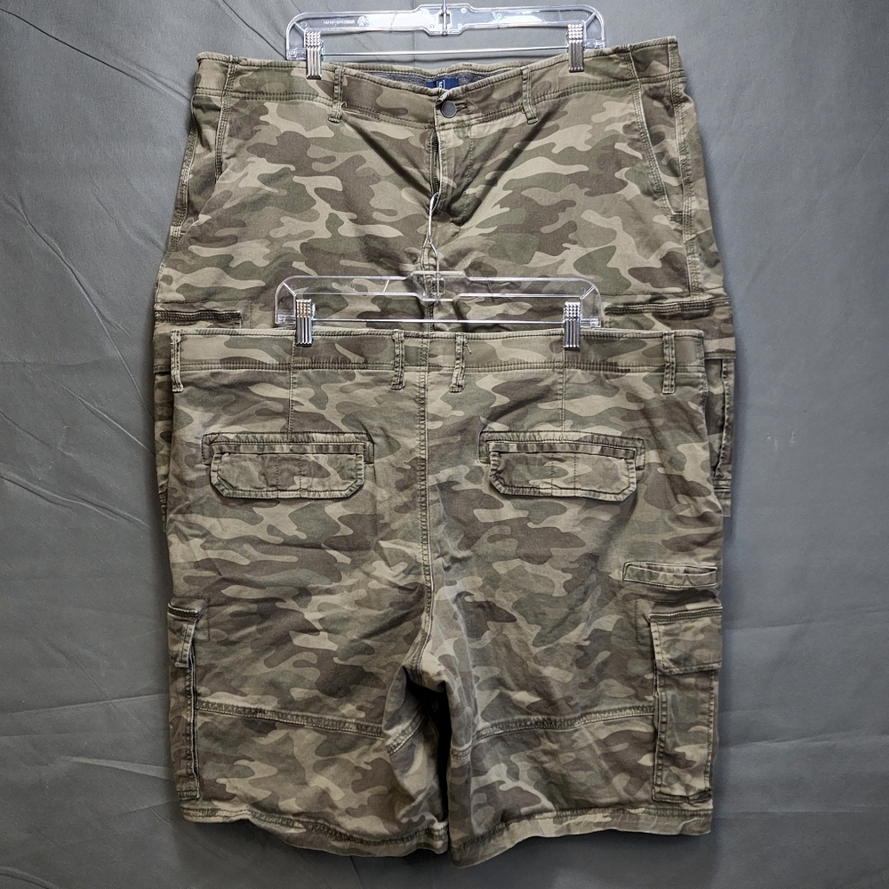 George Camouflage Flat Front Chino Bermuda Camo Shorts Men's Size 46 Bundle of 2